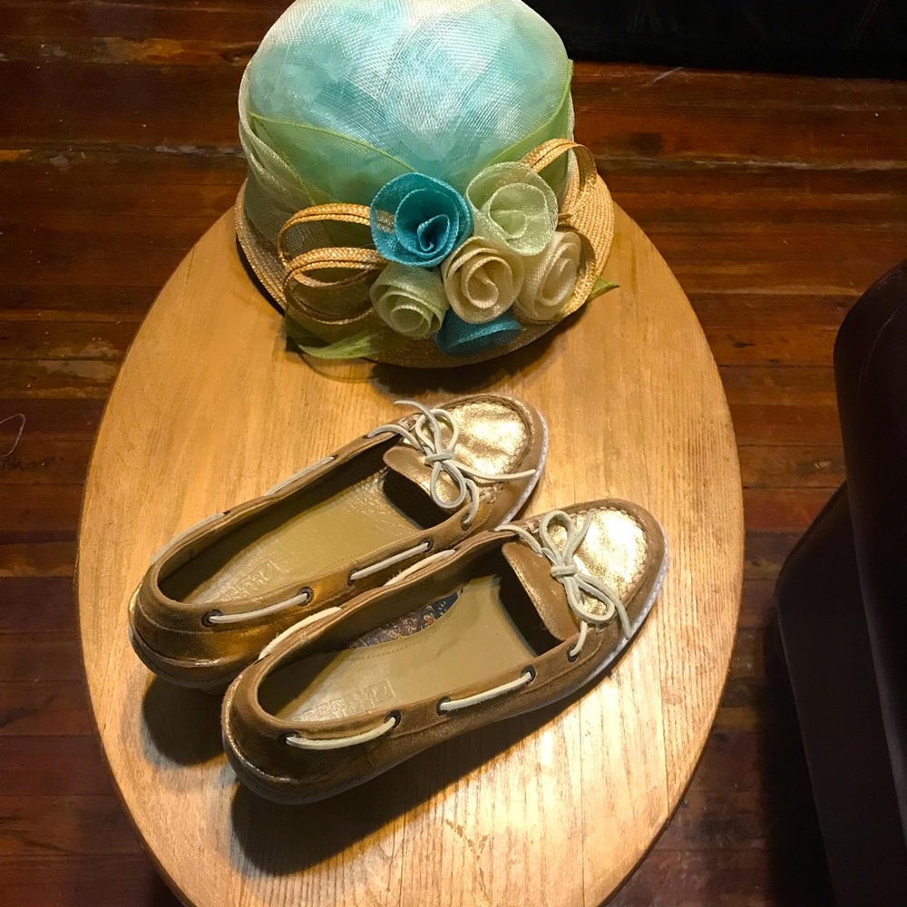 Sperry Top Sider Metallic Gold Wedges